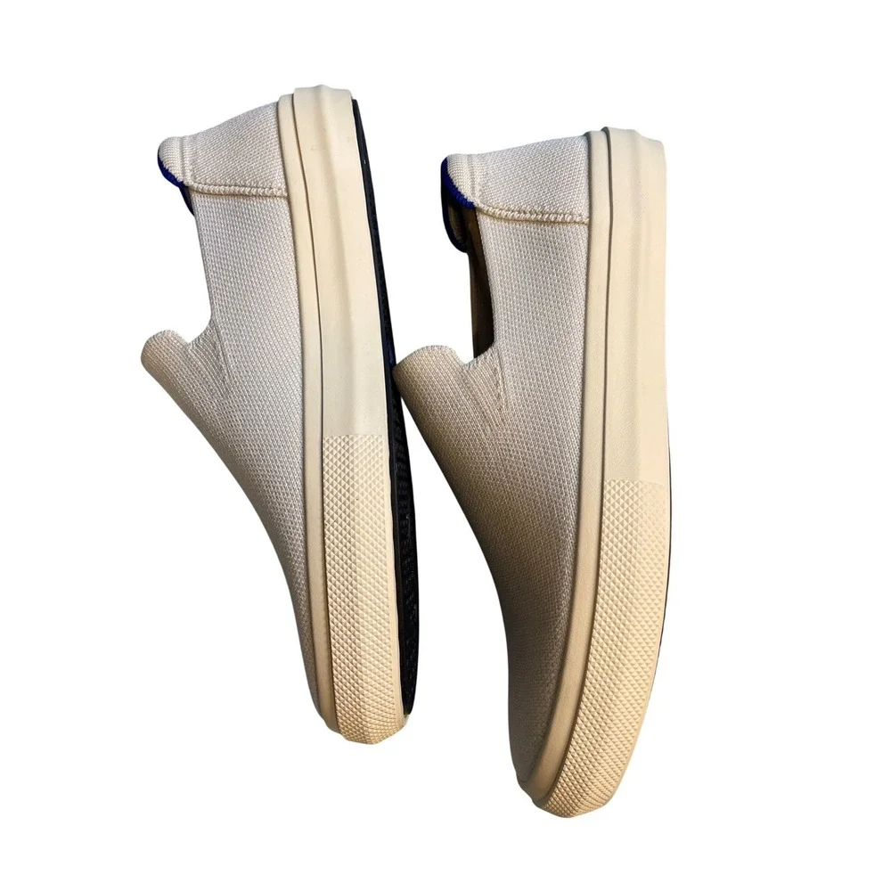 Rothy's The Slip On Sneaker Womens‎ 8 M 6.5 Beige Knit Comfort Shoes